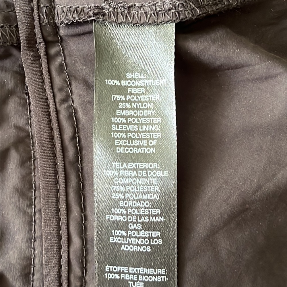 WHBM Eyelet Zip Front BlazerJacket with Rhinestone Accents and Peplum Hemline - Picture 12 of 14